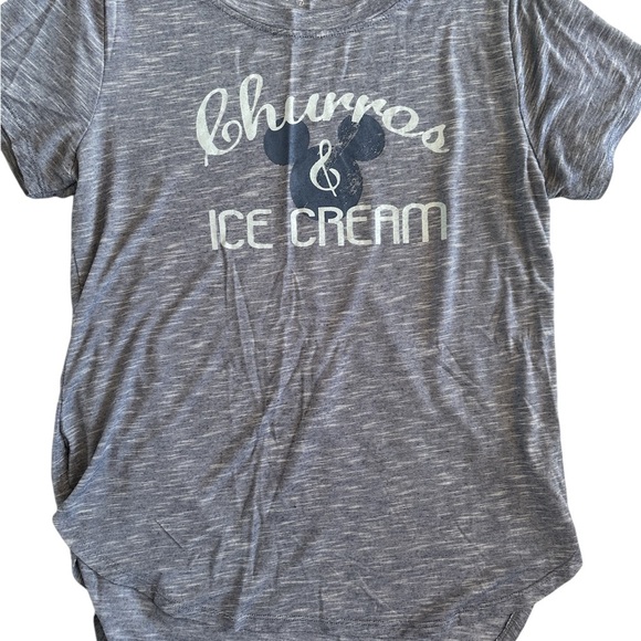 Disney Blue Short Sleeve Tee with Churros & Ice Cream Design - Picture 1 of 4